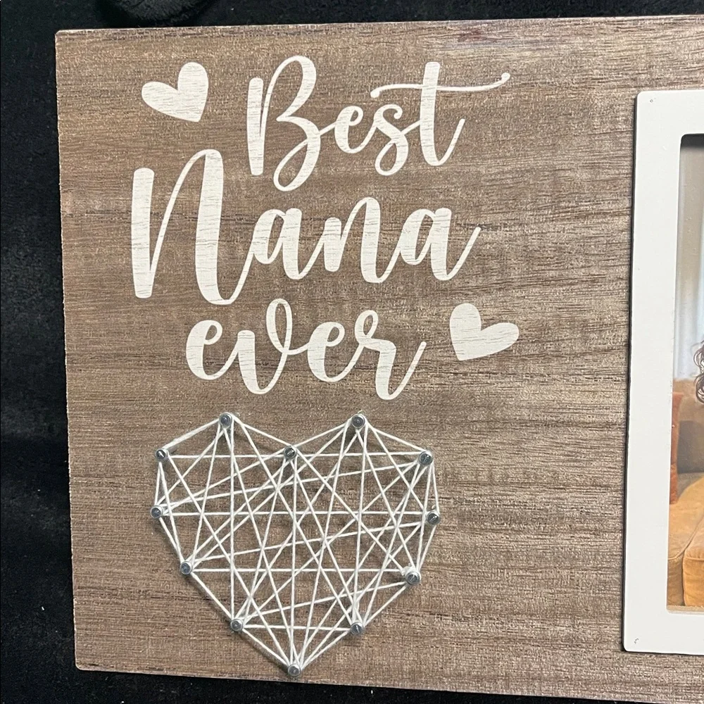 BEST NANA EVER STRING HEART PICTURE WALL/DESK FRAME 11 x 8 WITH 3x5 PHOTO INSERT